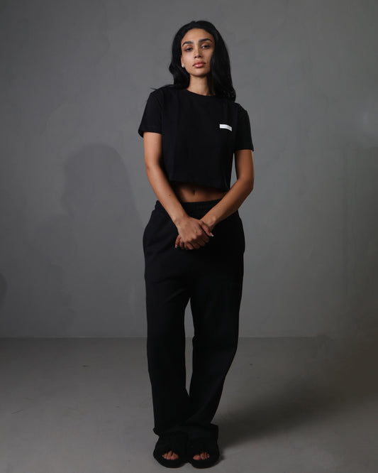 Basic irrelevant rubber crop top