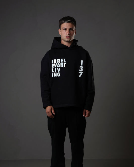 Irrelevant living hoodie