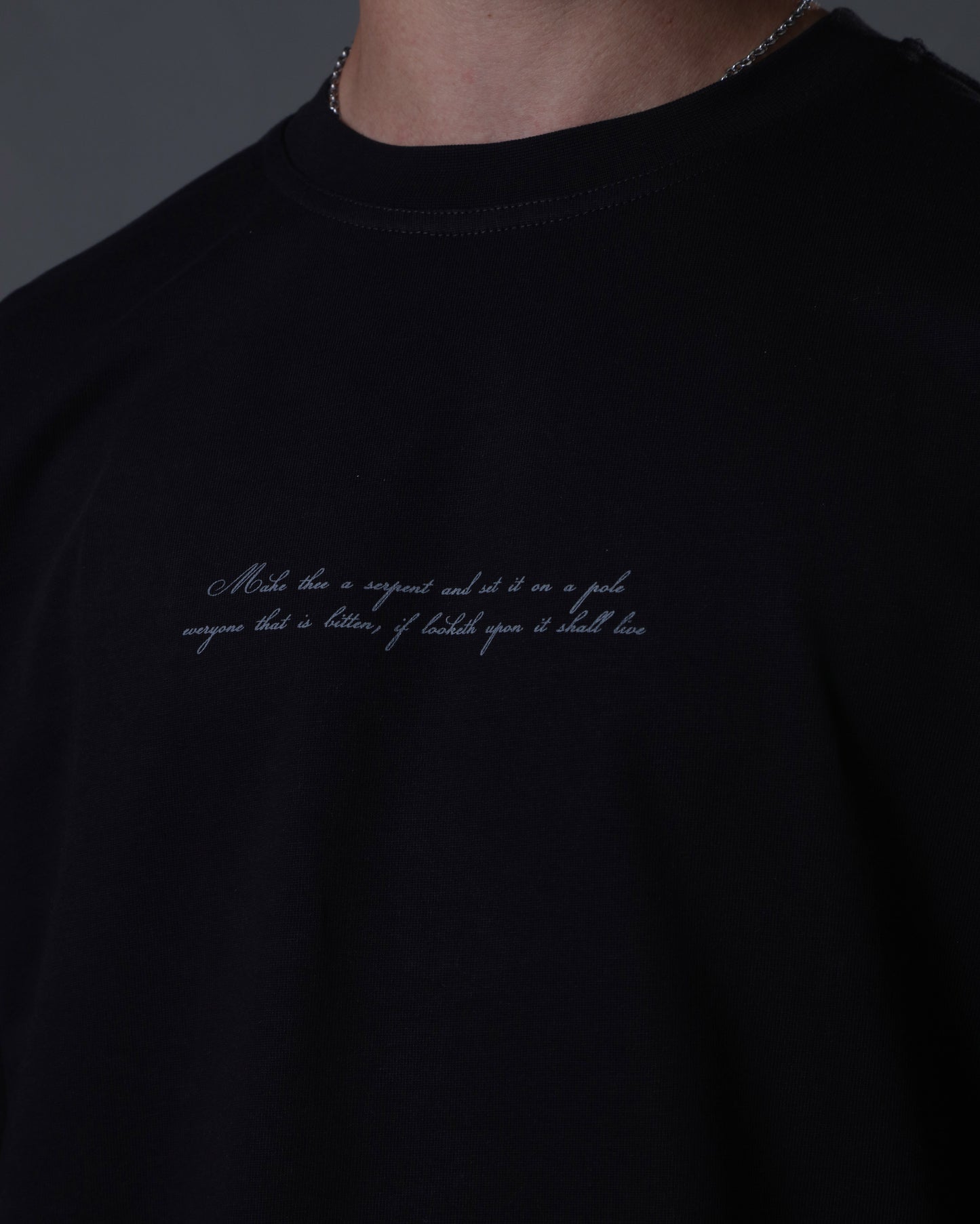 Irrelevant silver snake t-shirt