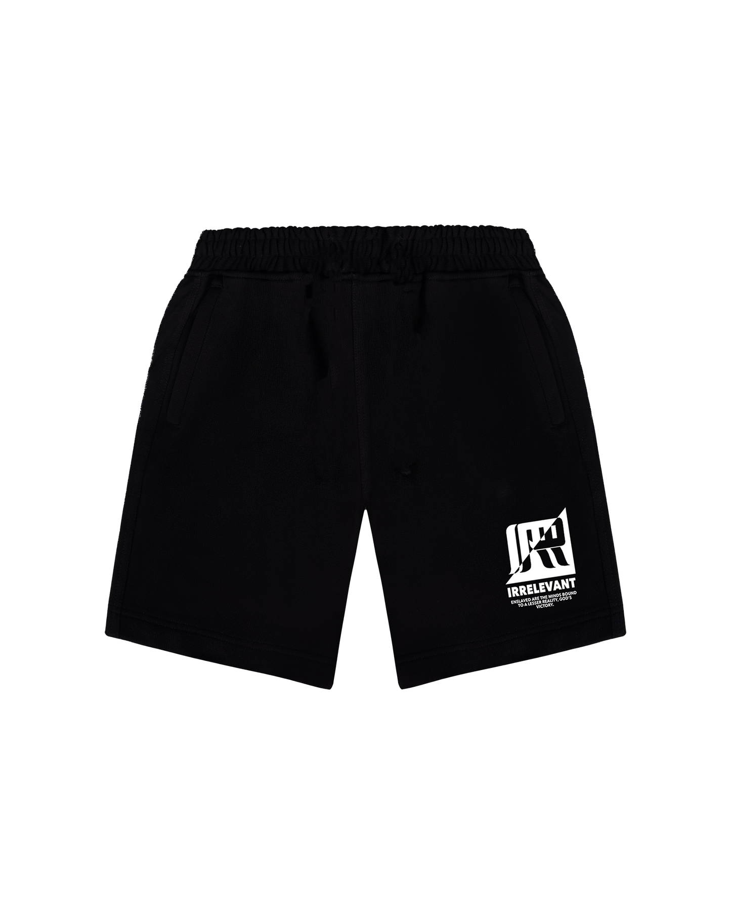 Irrelevant inverted logo shorts