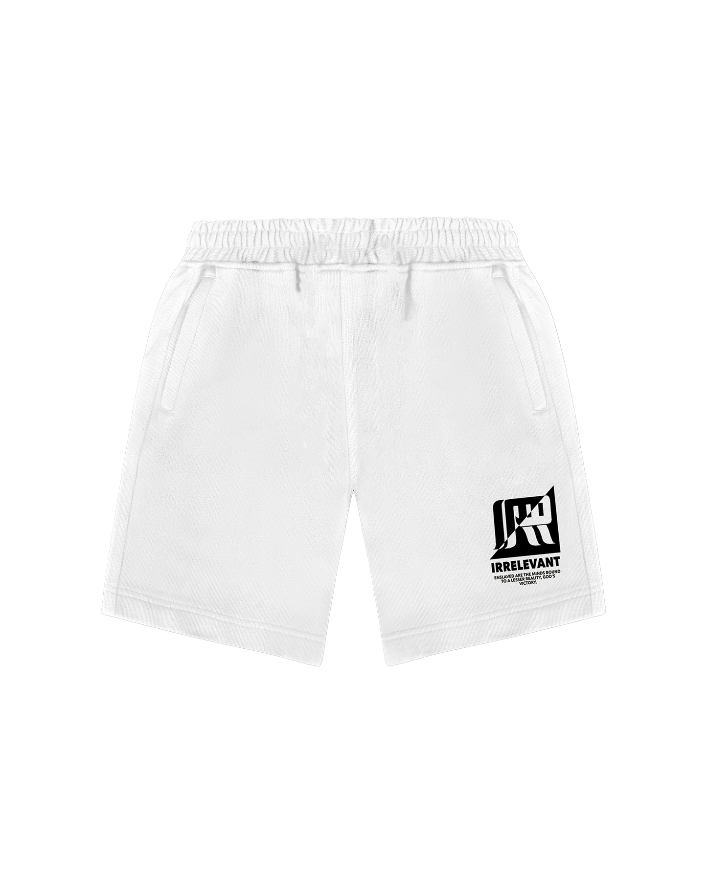 Irrelevant inverted logo shorts