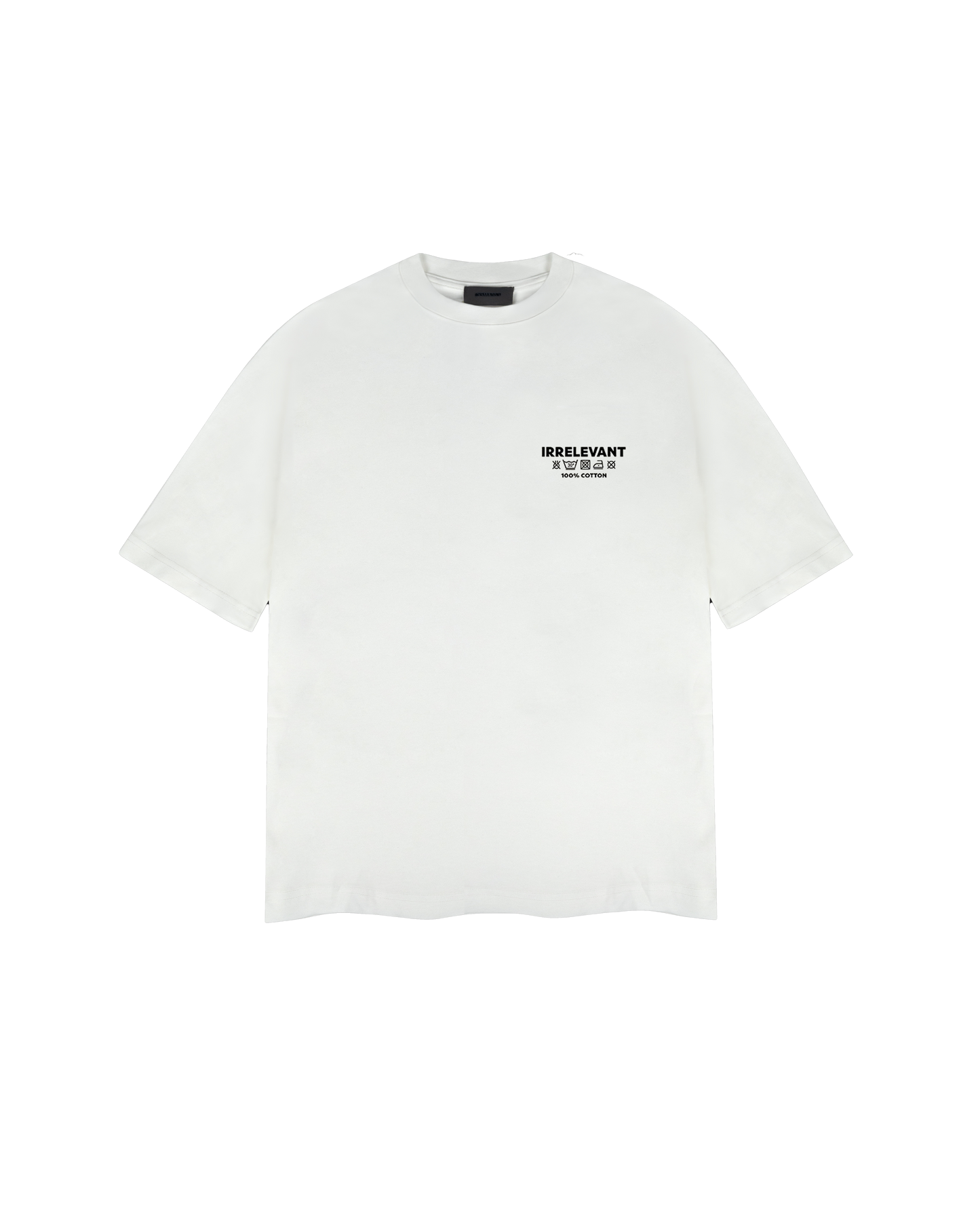 Irrelevant wash care t-shirt