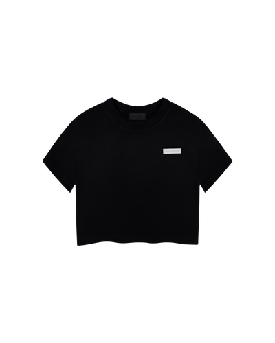 Basic irrelevant rubber crop top
