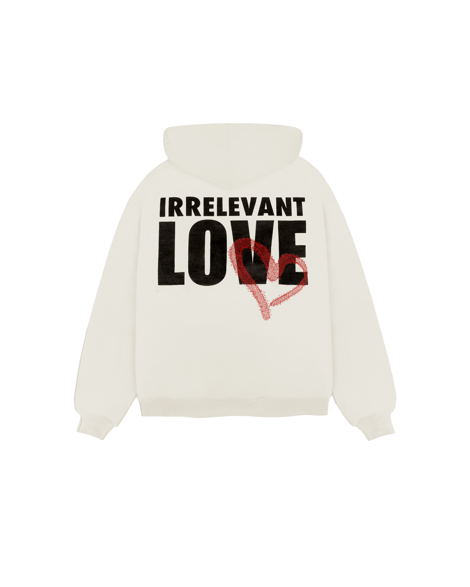 Irrelevant love hoodie