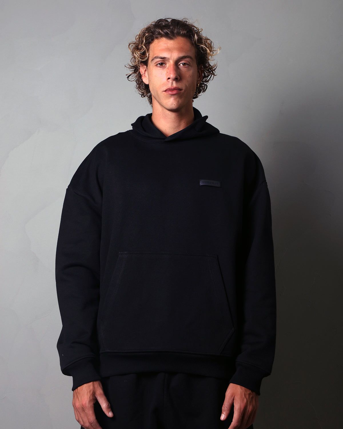 Basic irrelevant rubber hoodie