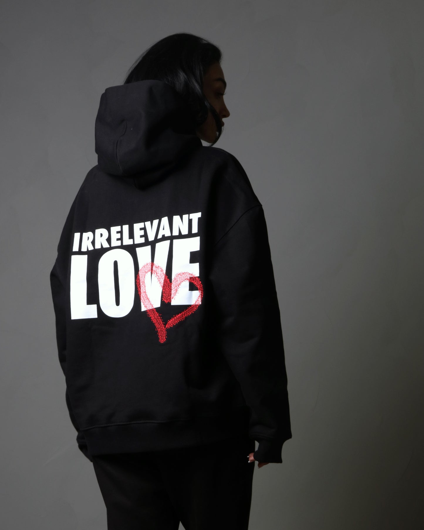 Irrelevant love hoodie