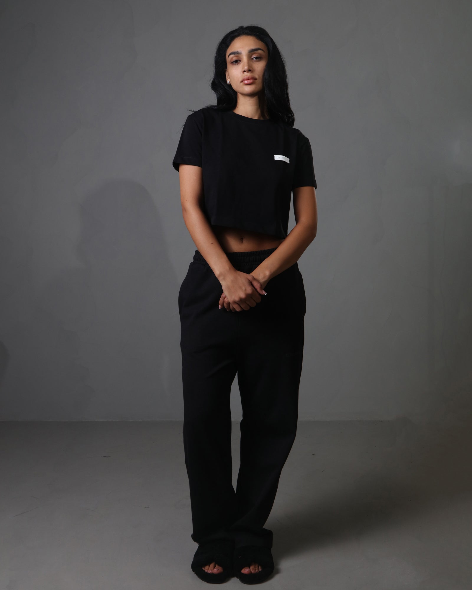 Basic irrelevant rubber crop top