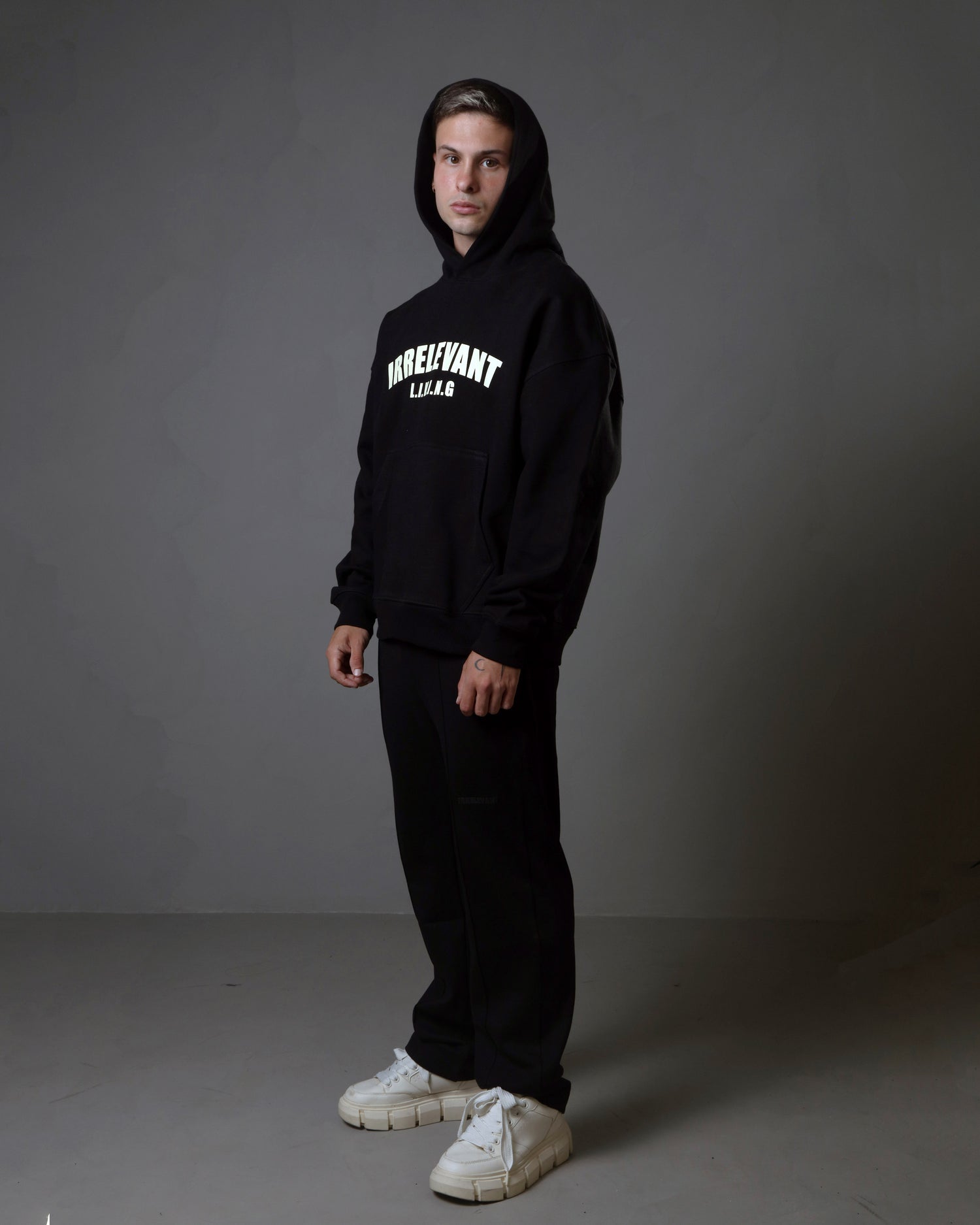 Irrelevant living hoodie