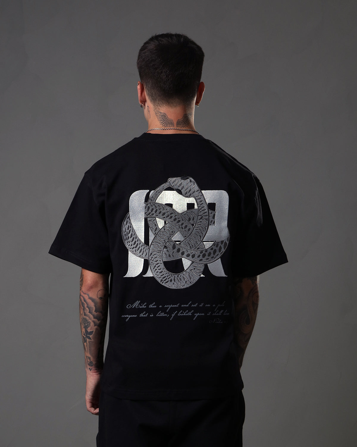Irrelevant silver snake t-shirt