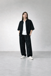 Black Pleated Trousers