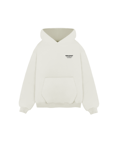 Irrelevant wash care hoodie