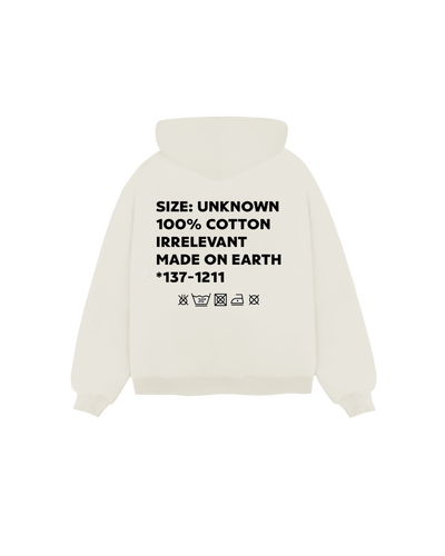 Irrelevant wash care hoodie