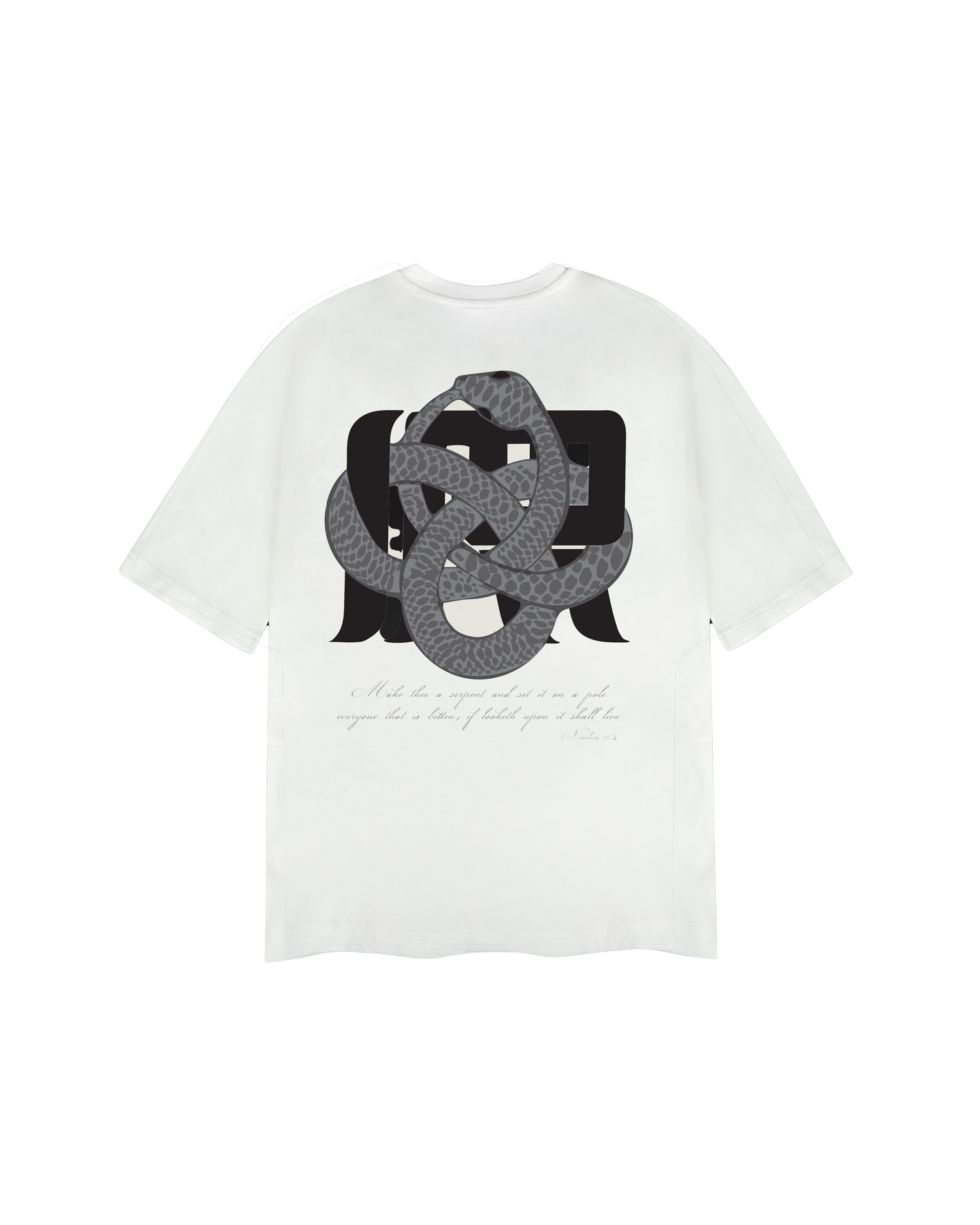Irrelevant silver snake t-shirt