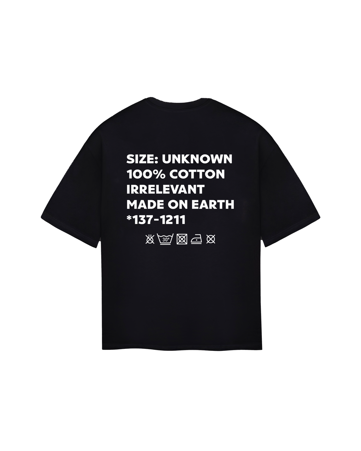 Irrelevant wash care t-shirt