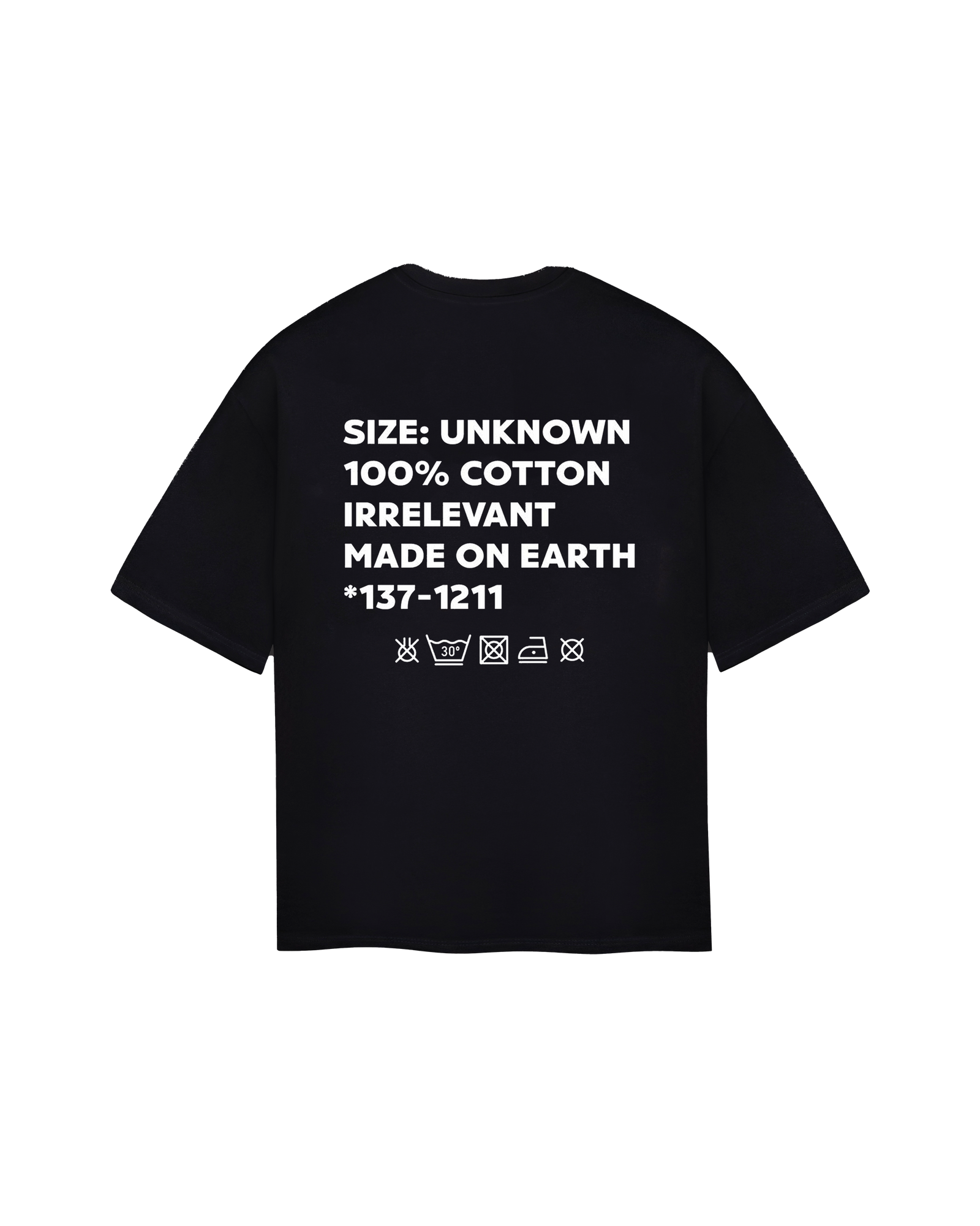 Irrelevant wash care t-shirt